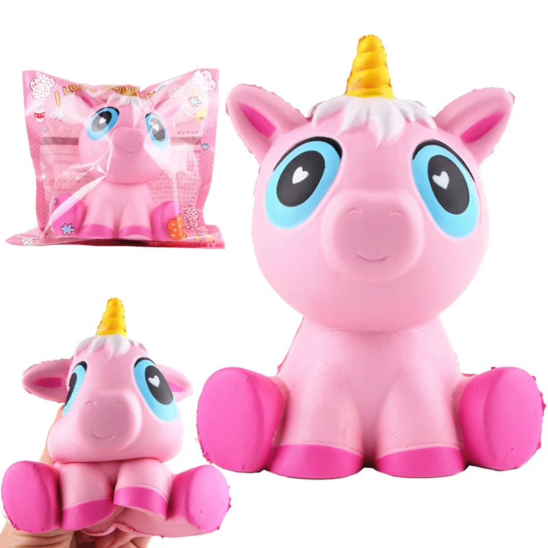 16 см Мягкий Розовый Единорог Squeeze Toy мягкий медленный рост Squishies Unicorns лошадь анти-стресс игрушки для рук Unicornio