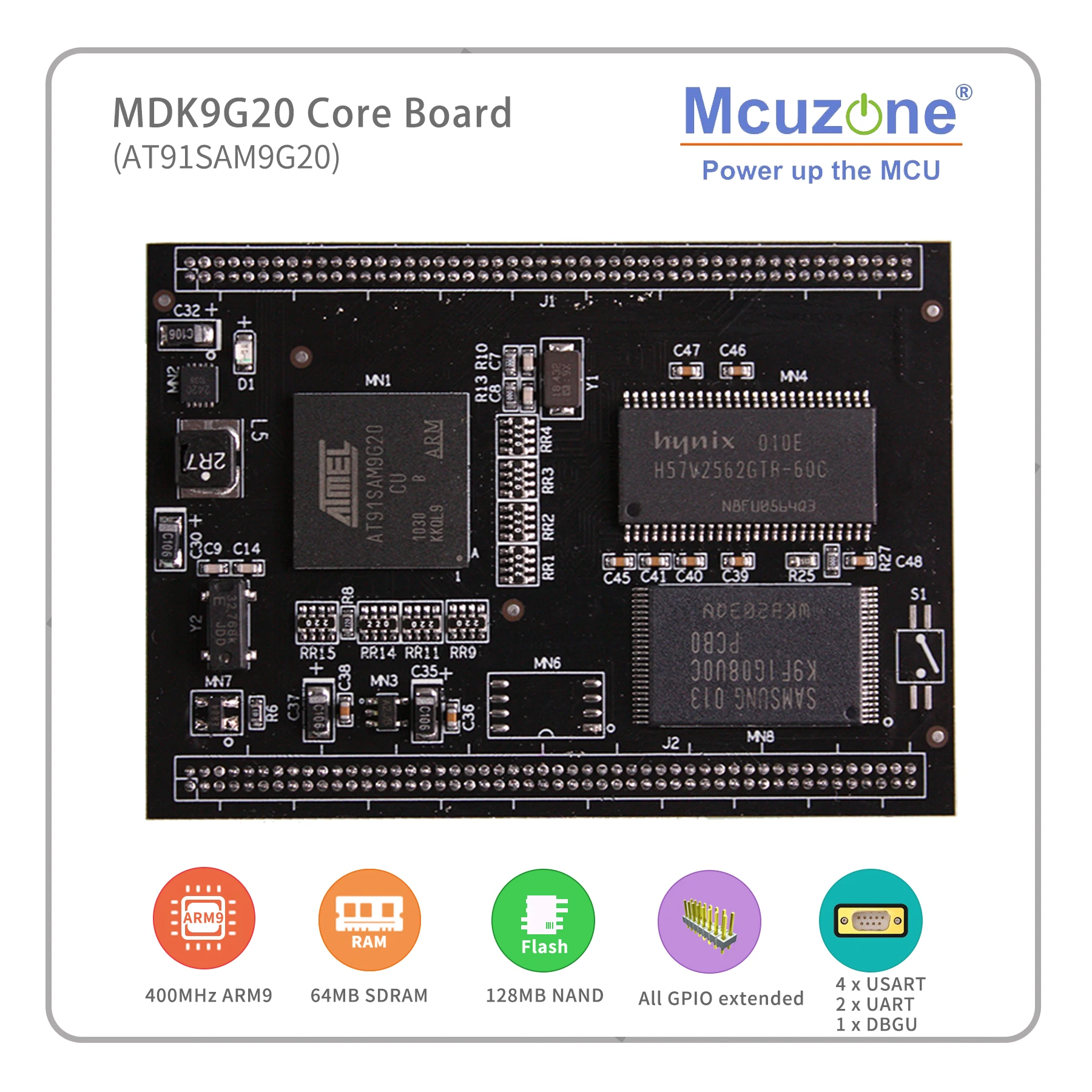 MDK9G20 AT91SAM9G20 ARM9 основной плате, 400 МГц 64 M SDRAM (синхронное динамическое ОЗУ 128 м NAND, 9G20 SAM9G20 91SAM9G20 ATMEL камера USART на тонкопленочных транзисторах на