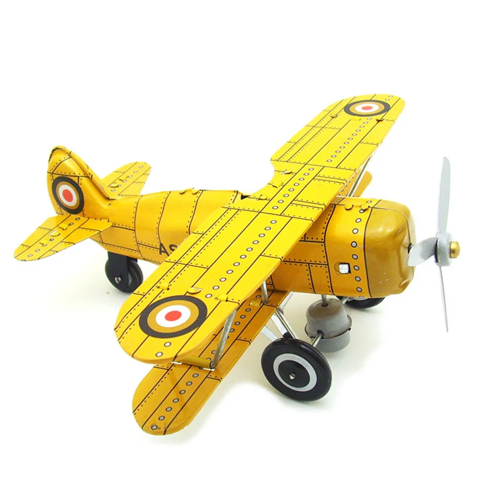 Винтажные заводные игрушечные самолеты для фотосъемки детей взрослых самолетов оловянные игрушки Классические игрушки Рождественский подарок