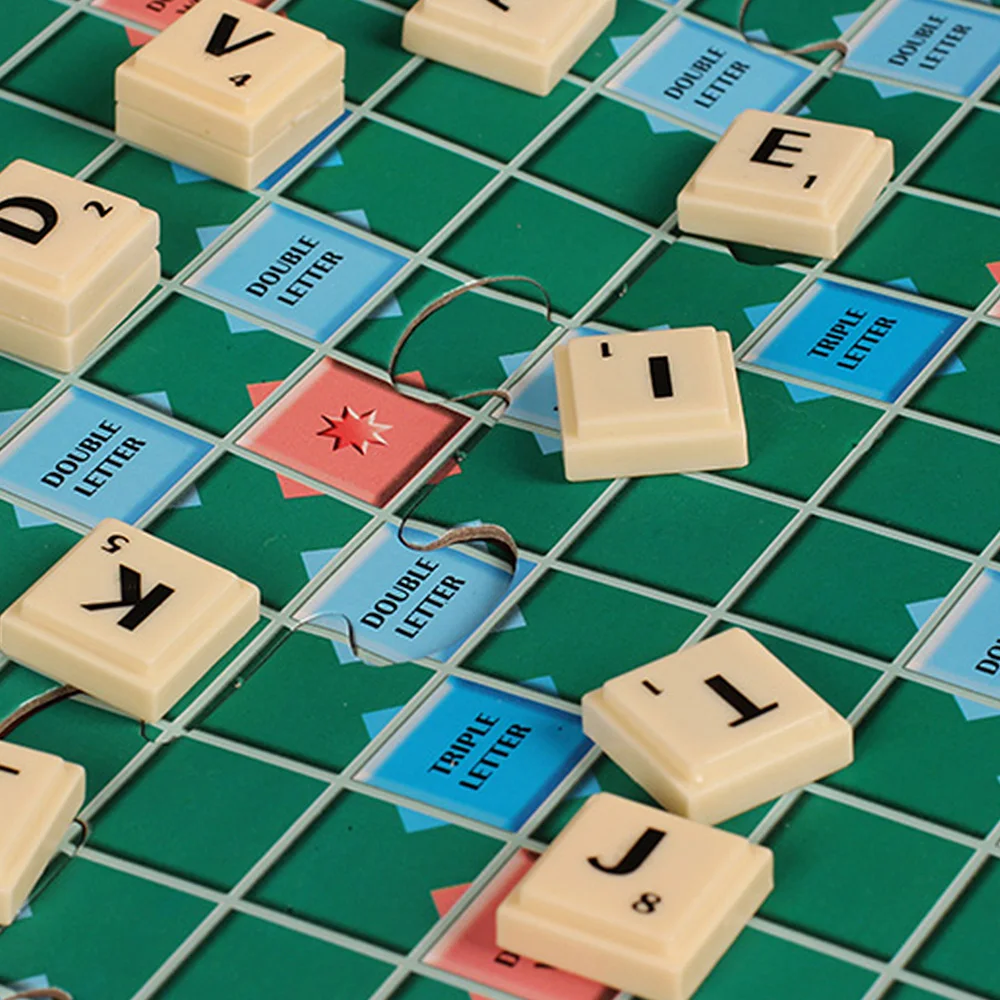 Английская французская версия головоломки доска орфография Scrabble Настольная игра Кроссворд орфографическая игра для детские головоломки доска настольная Игра пазл