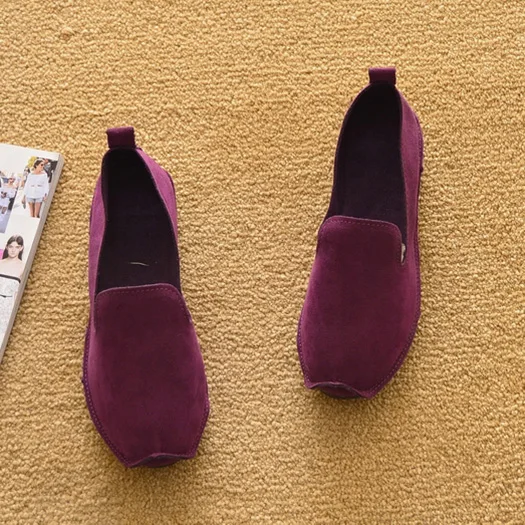 purple Прогулочные лоферы с леопардовым принтом и круглым носком; дизайнерские китайские женские красивые мокасины; женские замшевые туфли; сезон весна-осень; размеры 9 - Цвет: purple
