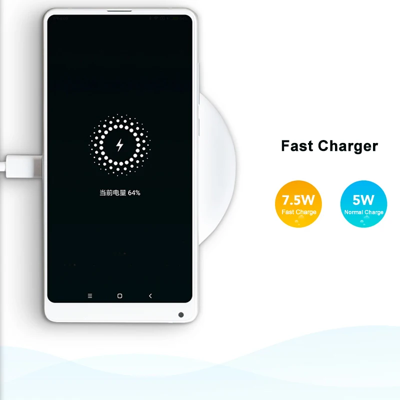 Original Xiaomi Wireless Charger Qi Smart Quick Fast Charge for Mi MIX 2S 3 IPhone X XR XS Max 8 Plus Samsung Galaxy S9 Note 9