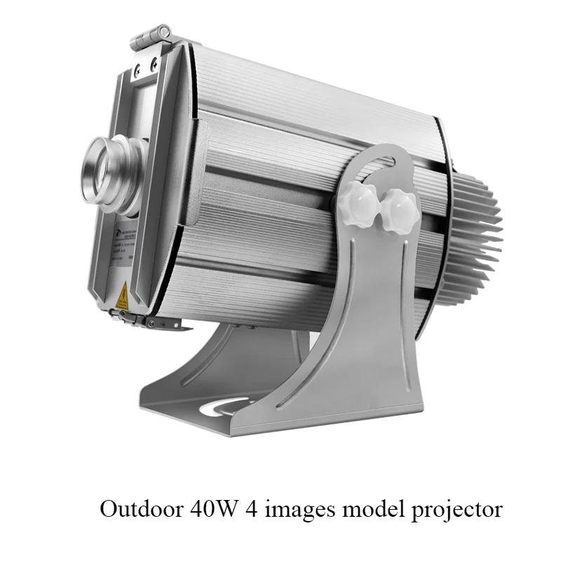 Для открытого ландшафта, Алюминий сплав Серебро четыре изображения 40 Вт светодиодный проектор Gobo нержавеющие IP65 4500 люмен светодиодный изображения логотип проектора - Испускаемый цвет: Outdoor 40W 4 images