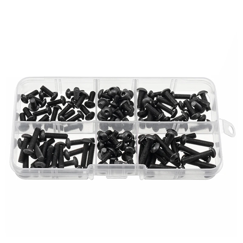 

120pcs M4 Stainless Steel Allen Bolt 4-20mm Button Head Hex Socket Screws Metric New