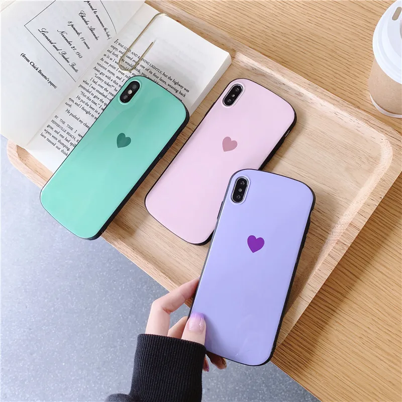 

INS ultra sleek minimalist cute mobile phone case for iphone 11 pro XS max Xr Xs X 6 6s 7 8 plus protector Scrub love Anti-fall