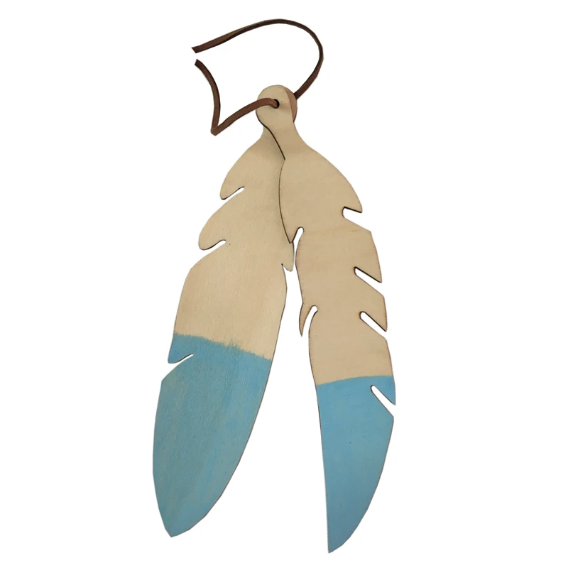 C Nordic INS tienda colgante pared pluma de madera con cuerda adornos habitación cama Decoración Accesorios juguete niños regalo de Navidad