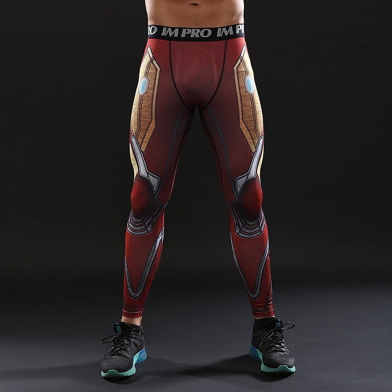 

Avengers 3 Infinity War MK50 Iron Men 3D Printed Pattern Compression Tights Pants Men Fitness Skinny Leggings Trousers Male