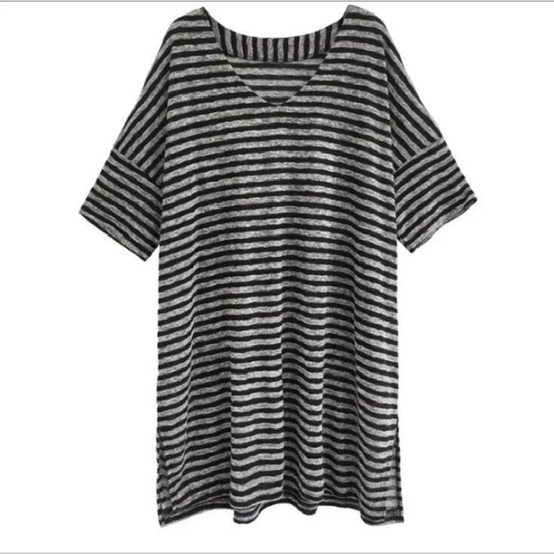 

Summer Maternity Top Half Sleeve Pregnancy T Shirt Stripes Pregnant Tees Loose Nursing Shirts V-Neck Breastfeeding Shirt L-4XL