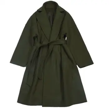 

plus size 2XL Autumn winter woolen coat women loose fashion cloak bat sleeve wool blends coat women