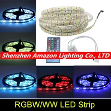 RGBW/ww 5050 Светодиодные ленты, 12 В 60LED/m, 5 м RGBW/ww в полоску+ 40key RGBW/ww контроллер Магия Цвет вы никогда не видели раньше