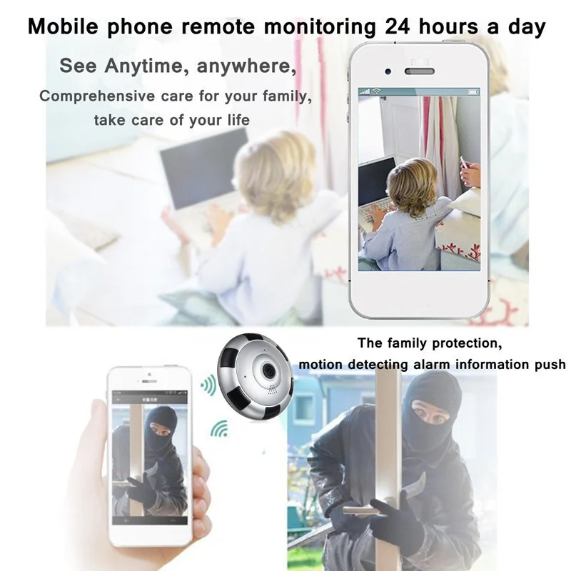 Tenvellon Home Security Camera 360 Degree Panoramic Fisheye Lens WiFi IP Camera CCTV Video Surveillance Camera 960PH Panoramic Tenvellon Home Security Camera 360 Degree Panoramic Fisheye Lens WiFi IP Camera CCTV Video Surveillance Camera 960PH Panoramic