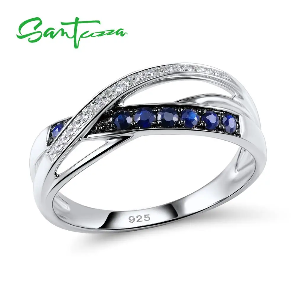 SANTUZZA серебряное кольцо для женщин 925 пробы Серебряное кольцо Бесконечная любовь кольцо anillos обручальное свадебное модное ювелирное изделие