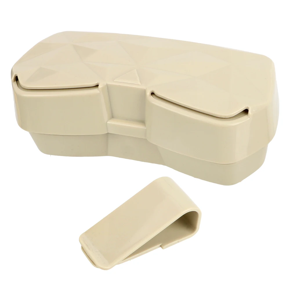 Beige YOSOLO держатель солнцезащитных очков с Отделом для солнечных очков органайзер для автомобиля-Стайлинг коробка для хранения карт - Название цвета: Beige