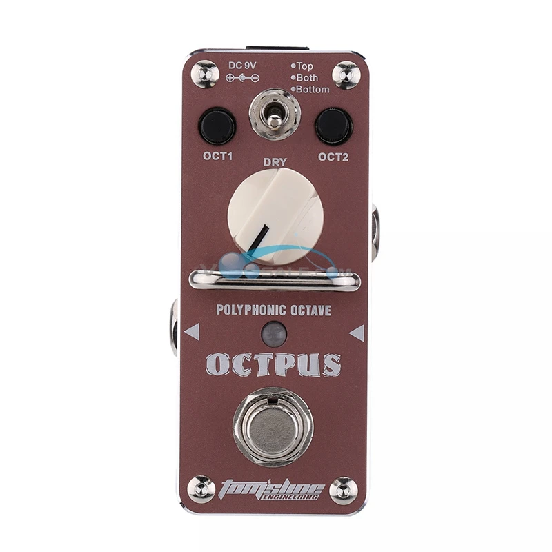 Aroma AOS-3 Octpus Polyphonic Octave Electric Mini Digital Guitar Pedals Aluminium Alloy True Bypass Accessories | Спорт и