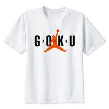 Япония Аниме Dragon Ball Z футболка Летняя мужская с коротким рукавом Хлопок Сон Гоку Air рубашка аниме футболка