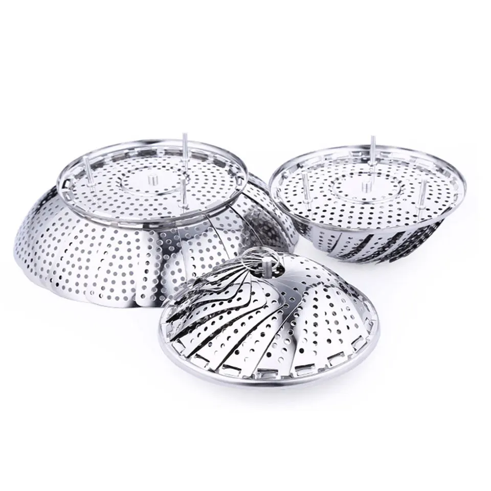 Отпариватель из нержавеющей стали 100% складной отпариватель для овощей кастрюля