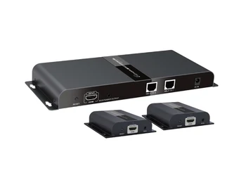 

Up to 394Ft/120M, LKV312-HDbitT 1x2 HDMI Splitter Extender over IP by CAT5/5e/6