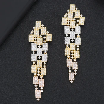 

missvikki Chic Design Full Micro Cubic Zirconia Wedding Party Earring Fashion Jewelry for Women Accessories Ladies Noble Jewelry