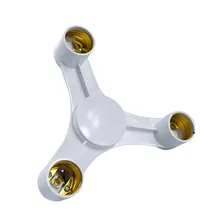 Высокое качество 3 в 1 E27 к E27 Светодиодные лампы гнездо Splitter адаптер держатель Белый Цвет для Аксессуары для фотостудий