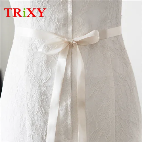 TRiXY, S40-2CM,, тонкий свадебный пояс, лента, свадебные пояса, дешевые ленты, свадебные пояса 2 см - Цвет: ivory