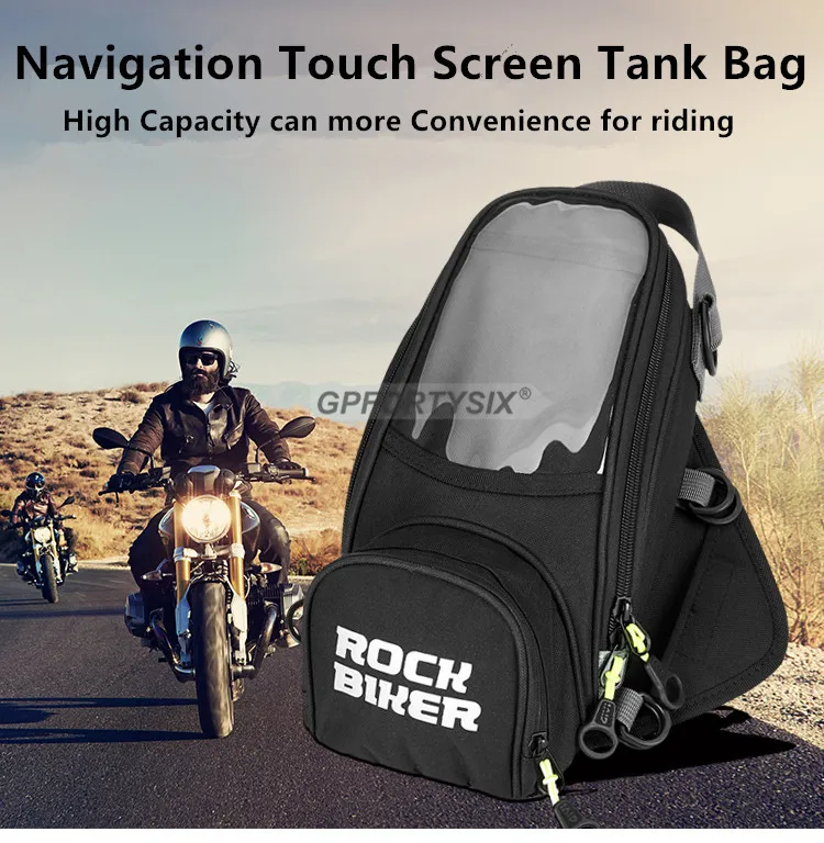Tanque de Óleo Bolsa de Navegação do Telefone Móvel com Capa Nova Motocicleta Tanque Bolsa Multi Funcional Magnético Alças Fixas Chuva 2020 2 tanque de óleo magnético alças fixas saco