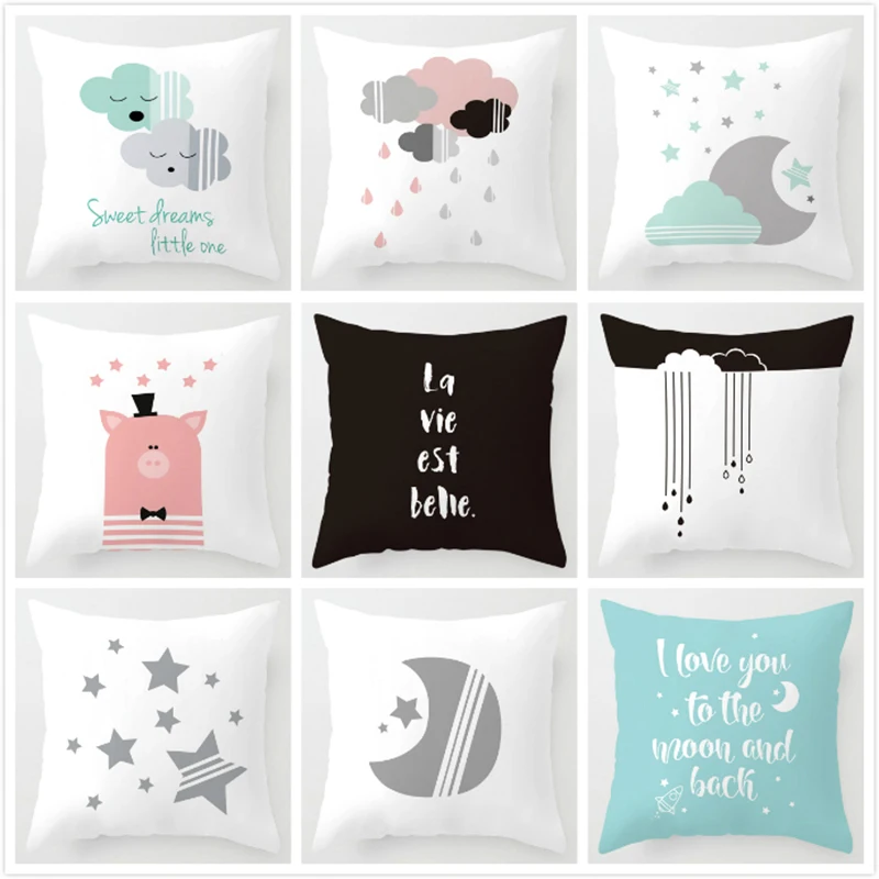 الكرتون الدب سحابة المطر رمي غطاء وسادة المنزل غرفة نوم لينة مربع كيس وسادة مكتب سيارة أريكة الزخرفية المخدة 45*45 سنتيمتر