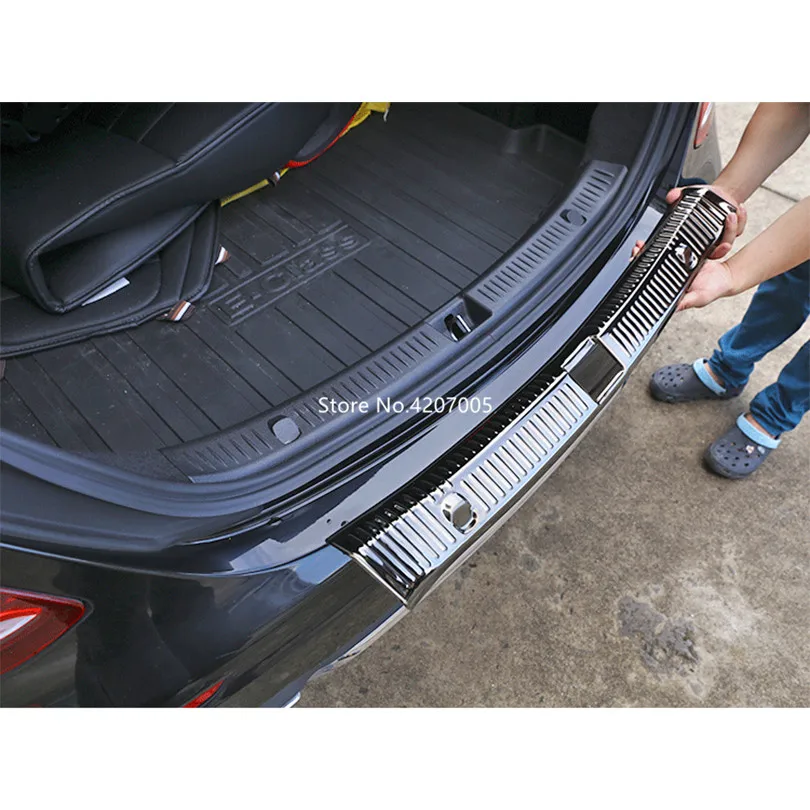 Для Mercedes Benz E-Class E Class W213 Sedan защита заднего бампера Защита багажника Накладка литья отделка сталь