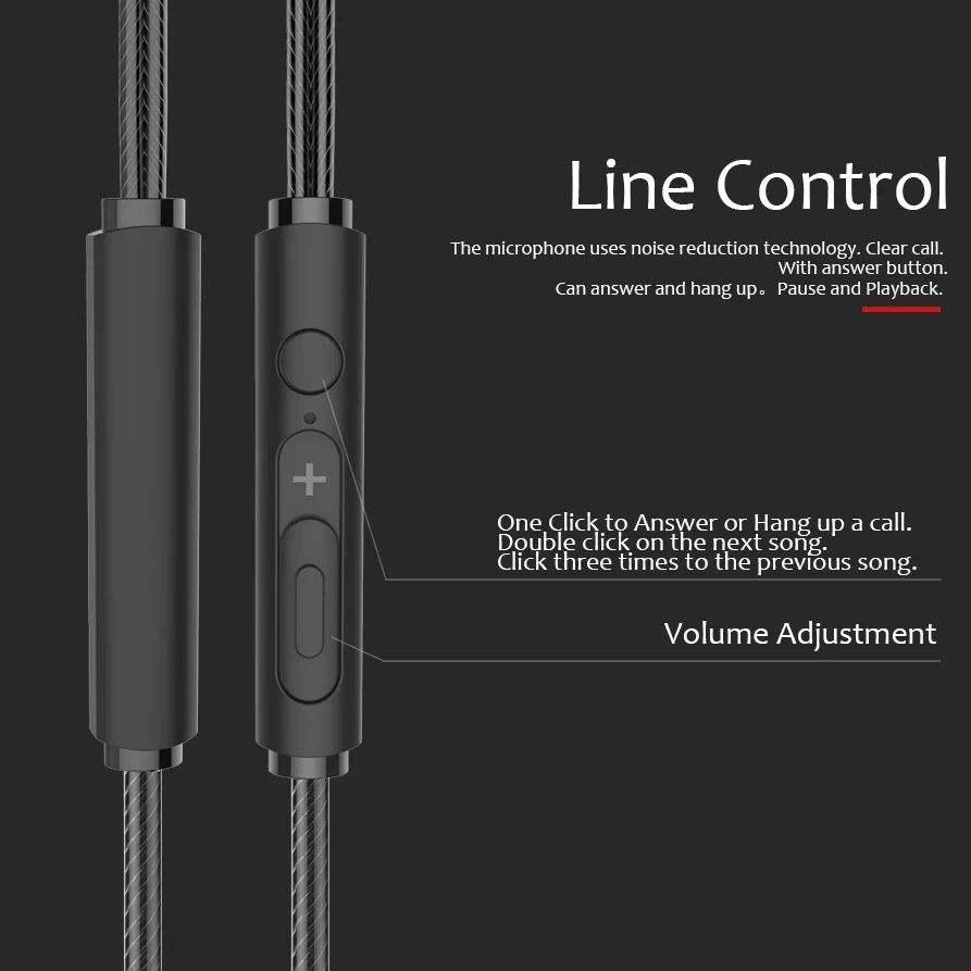 3.5mm Wired Earphone In Ear Headphones with Microphone for iPhone Xiaomi Samsung Computer Stereo Earbuds Headset Sport Earphones (3)