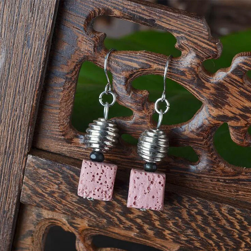 ZP-EL019 essential oil diffuser stone earrings (1)