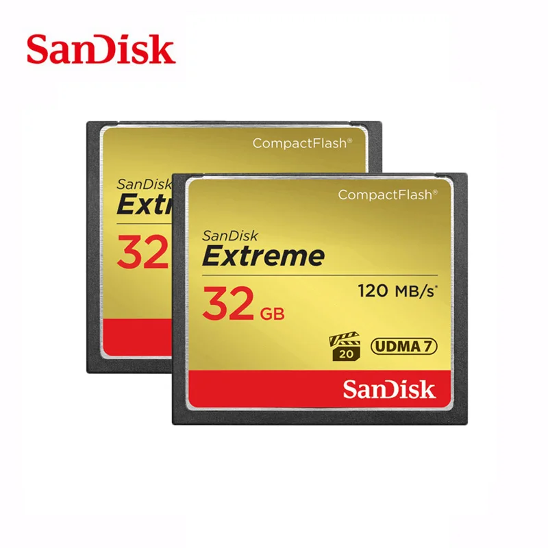 

SanDisk Extreme Compact Flash card max120Mb/s 4K 32GB 64GB 128GB Class10 Memory Card Camera Card cartao de memoria