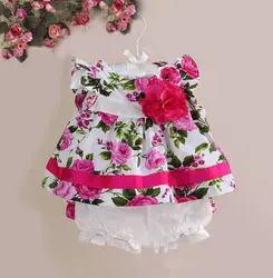 Новая одежда для маленьких девочек комплект повседневной одежды для девочек с цветами из двух предметов: топ + шорты комплект одежды для