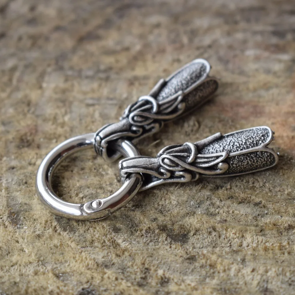 

Nordic Celtic Dragon Beads Vintage Antique Silver DIY Making viking bead (Hole Diameter Approx 6mm)