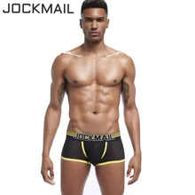 JOCKMAIL, новинка, нижнее белье для мужчин, боксеры, сетка, u-образный мешочек, сексуальные подштанники, Cueca, нейлоновые трусы, боксерские шорты для геев, мужские трусы