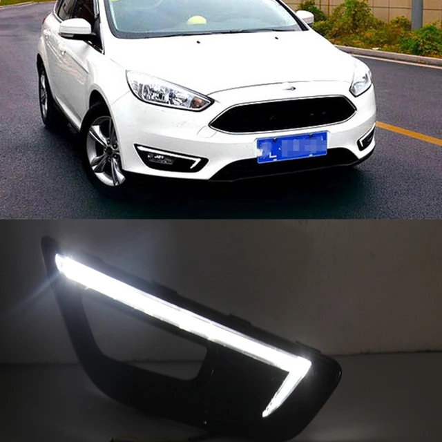 Car Flashing 1pair For Ford Focus 4 2017 2016 Led Drl Daytime Car Flashing 1pair For Ford Focus 4 2017 2016 Led Drl Daytime Running Lights Daylight Fog Light With Yellow Turn Signal