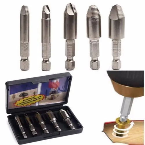 5pc Broken Bolt Damage Screw Remover Extractor Drill Bits Easy Out Stud
