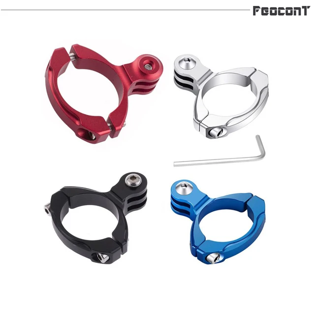 Go Pro Accessories Aluminum Bicycle Bike Handlebar Clamp Adapter Mount Tripod For Gopro Hero 4 Session SJ4000 SJ6000 Xiaomi Yi