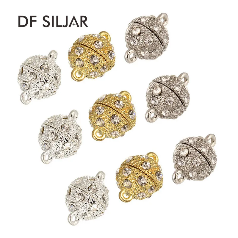 XINYAO-10pcs-lot-Crystal-Strong-Magnetic-Clasps-For-Necklace-Bracelet-Gold-Color-End-Clasps-Connectors-For