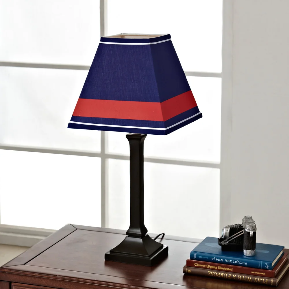 Flash Deal lighting romantic coffee shop British wind cloth table lamps retro children bedroom bedside lamp bar blue table lights ZA 5