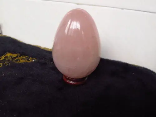 

xd j00521 AAAA+++ NATURAL ROSE QUARTZ CRYSTAL EGG SPHERE BALL HEALING + STAND