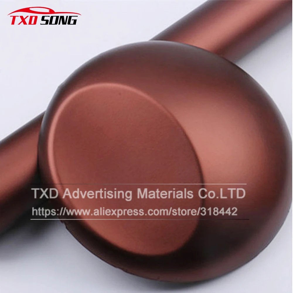 

New arrival metallic brown chrome matte wrap film with air free bubbles chrome matte vinyl for car decoration by free ship