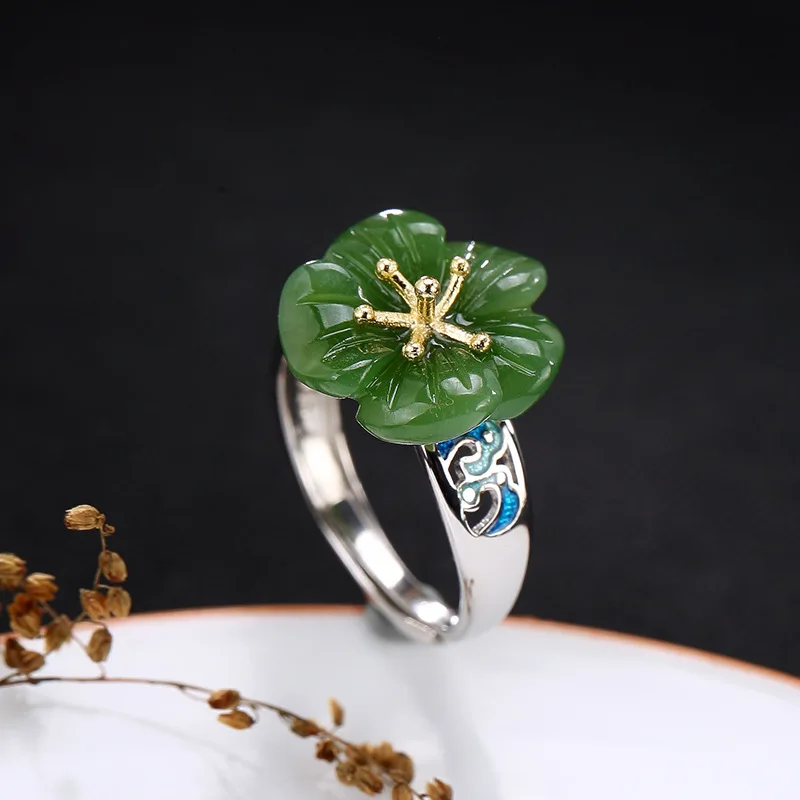 

S925 pure silver back to the antiquate and Tian Biyu plum mosaic