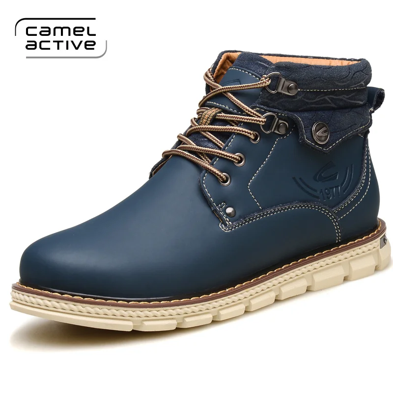 Мужские Ботильоны Camel Active из натуральной кожи плюшевые ботинки теплая зимняя