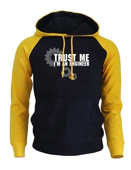

Hoodies Men 2019 Autumn Winter Fleece Raglan Men's Sweatshirt Print Letter Trust Me I'm An Engineer Hip Hop Streetwear Harajuku