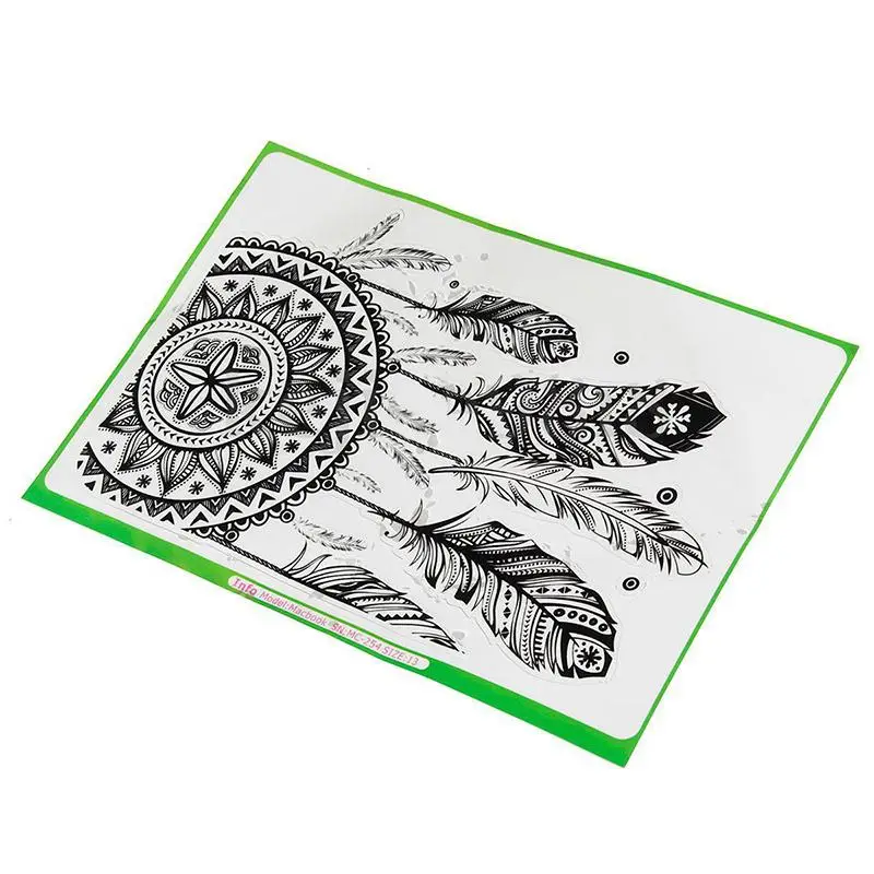 Retro Laptop Sticker Feather Art Pattern Vinyl Decal Black Laptop Sticker For Macbook Air Laptop