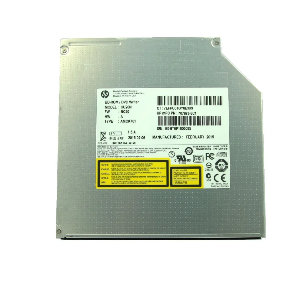 Blu-Ray 6X BD Комбо/CD/DVD горелки CU20N для Dell Asus и hp lenovo 9,5 мм тонкий SATA