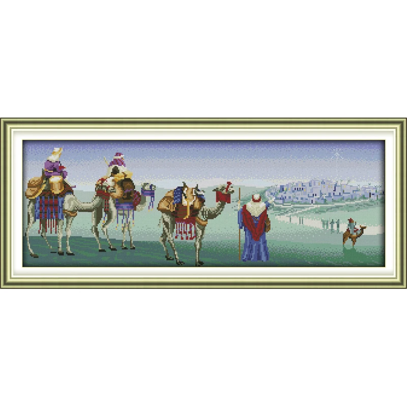 

Everlasting love Ship of The Desert Chinese cross stitch kits Ecological cotton clear printed 14 11CT DIY Christmas decorations