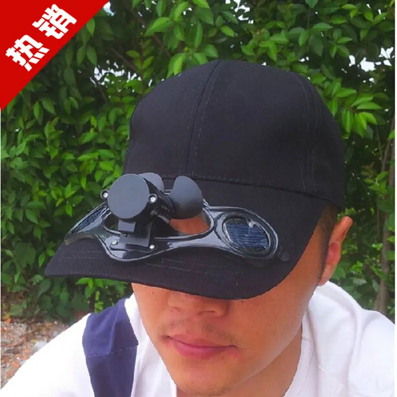 Solar Fan Cap Sun Visor Cap And Peaked Cap Solar Hatin Men's Sun Hats from Apparel Accessories