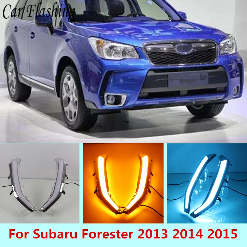 1 комплект для Subaru Forester 2013 2014 2015 2016 2017 2018 светодиодный DRL Дневной светильник