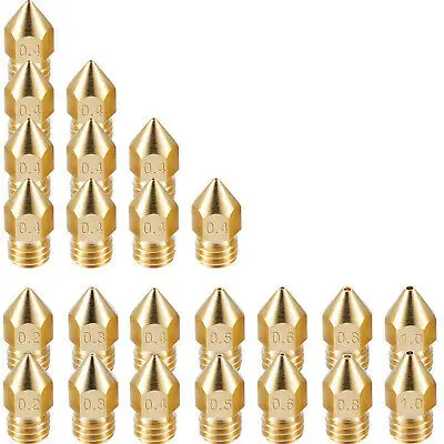 

24 Pcs/lot 3D Printer Nozzles Nozzle, Extruder Print Head, 0.2/0.3/0.4/0.5/0.6/0.8/1.0mm