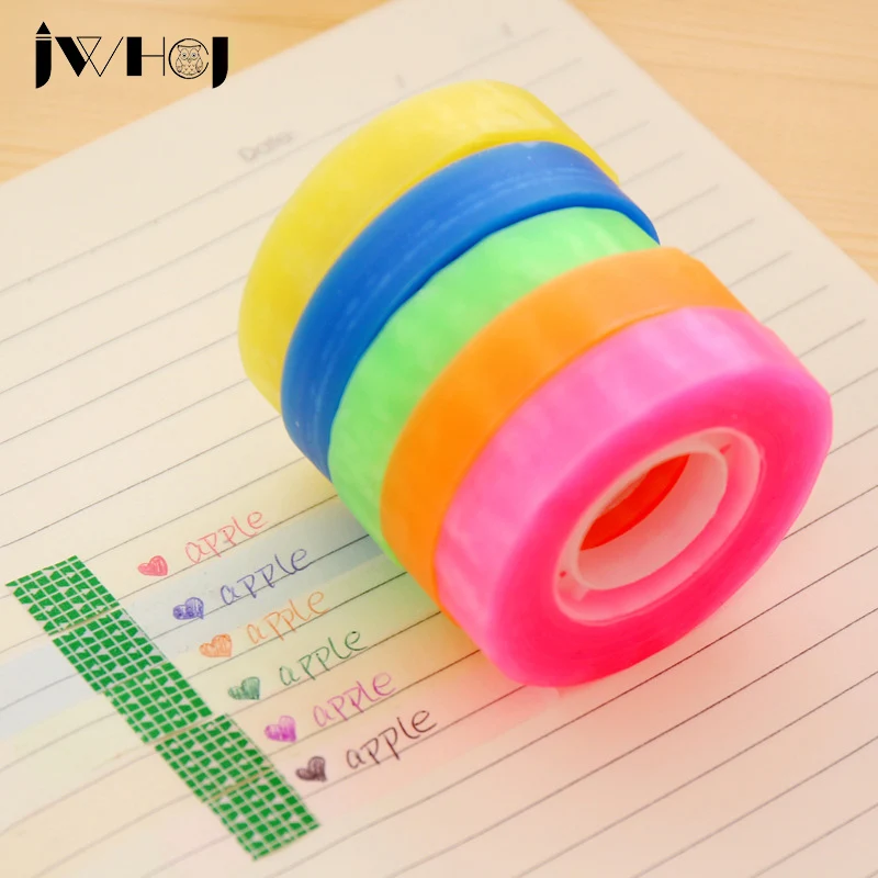 1 pcs JWHCJ Can write color transparent adhesive tape 1.3cm X 32m